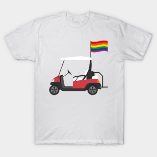 Lgbt Flag Patriotic Golf Wear USA Strong Golf Cart T-Shirt